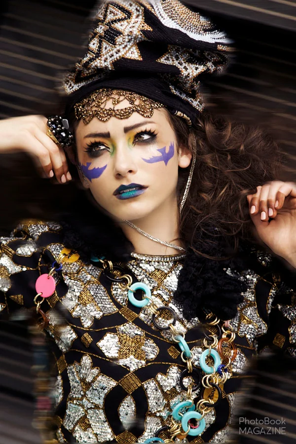 Bag worn as hat – Silvia Tcherassi , Blouse – Vintage Adrienne Vittadini from Lady Eloise Vintage, Ring - Lariucci Necklace – Circa Sixty Three , Cuff – Custo Barcelona