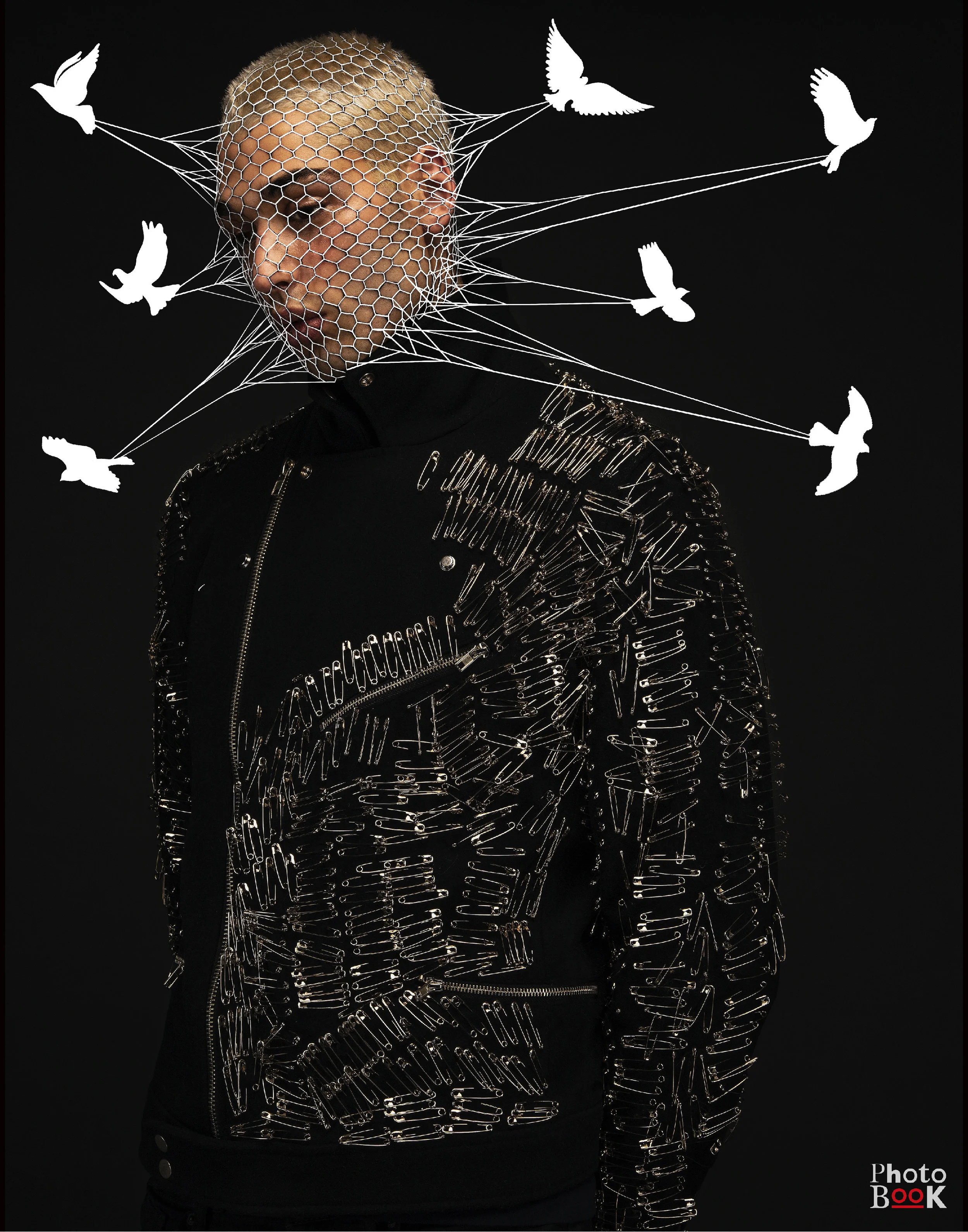 Black Safety Pin Jacket at Dope Tavio