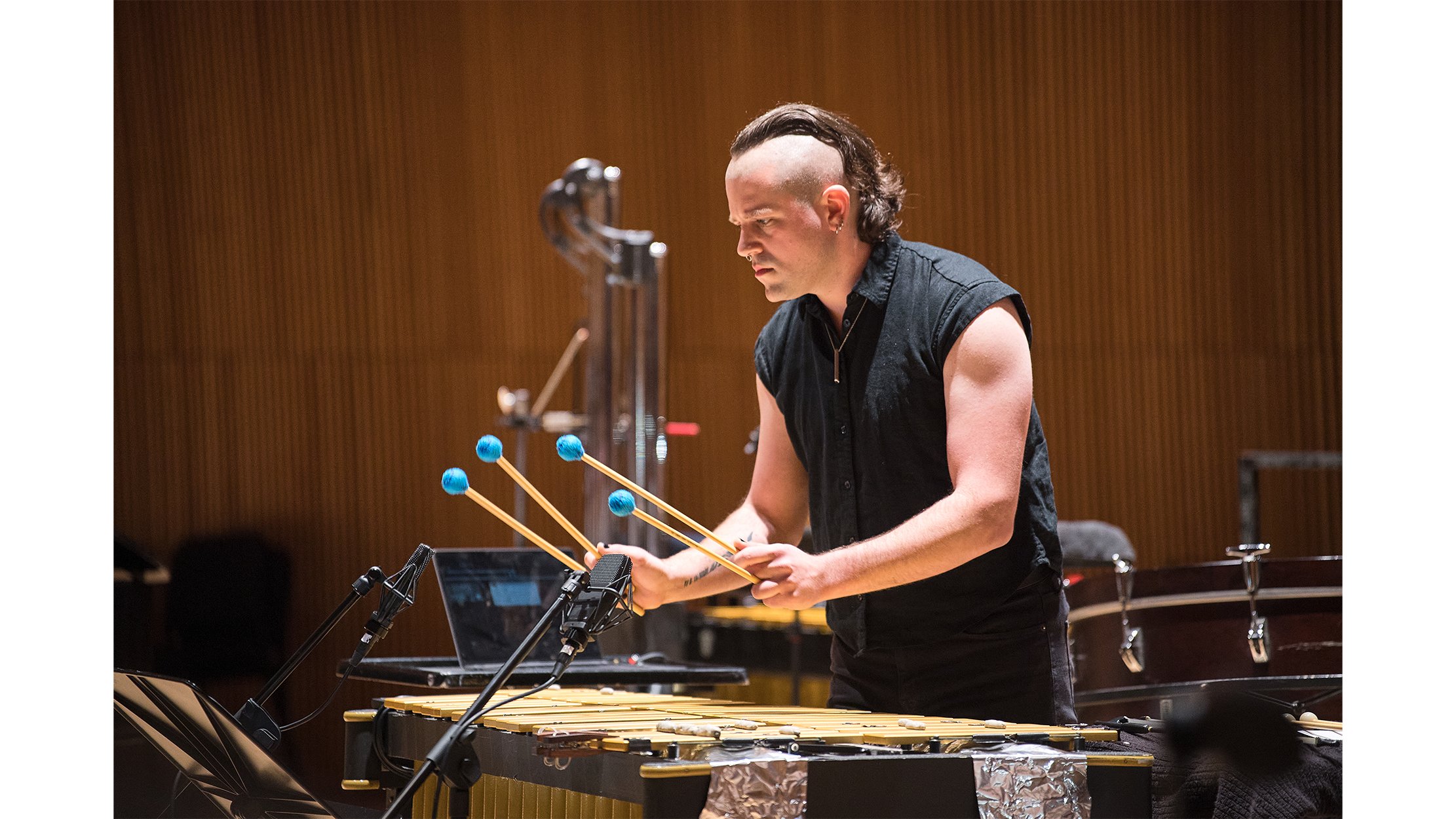 Guy playing drums