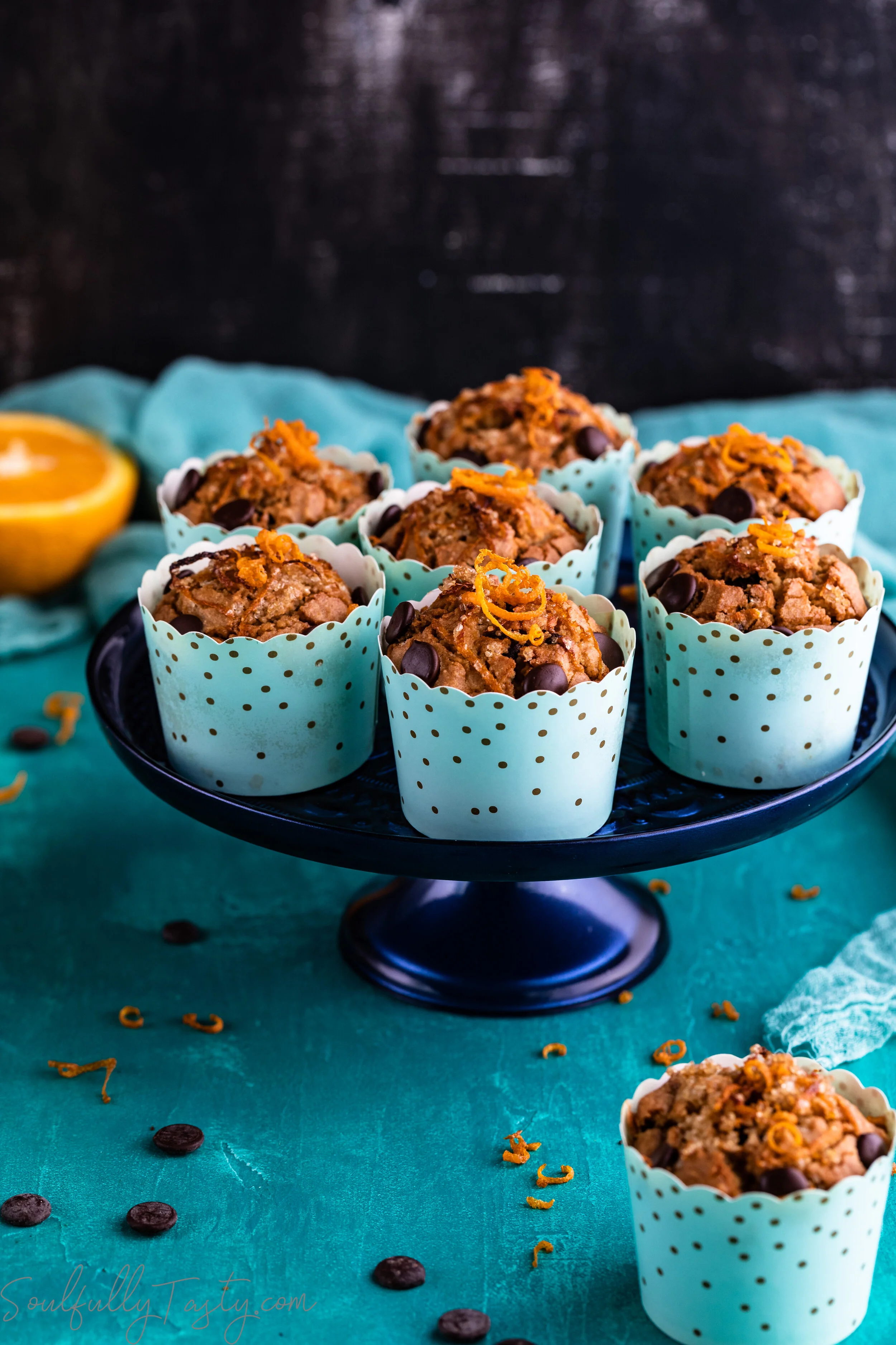 Vegan Dark Chocolate Orange Muffins 