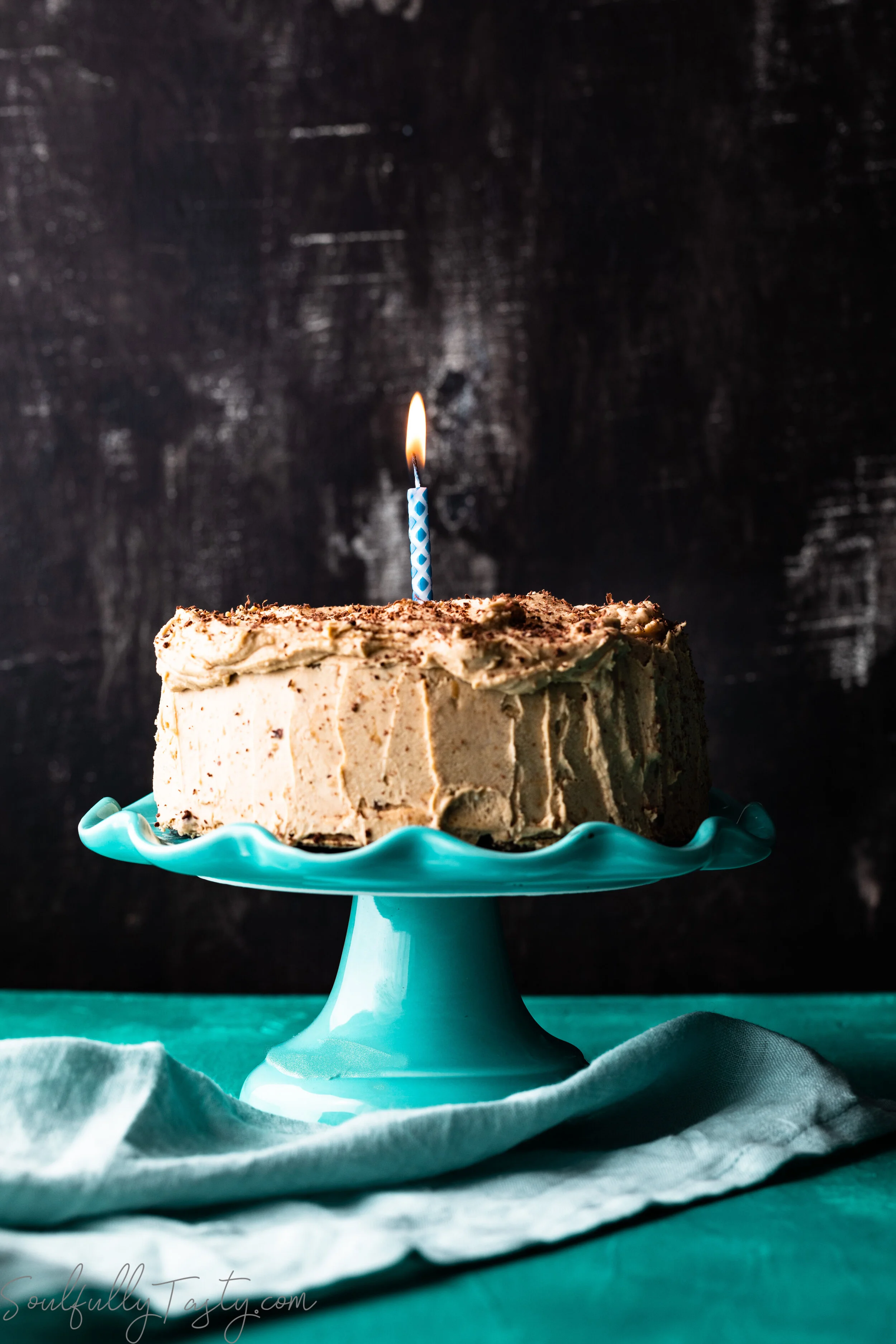 Vegan Fudgy Chocolate Quinoa Cake w/ Peanut Butter Frosting 