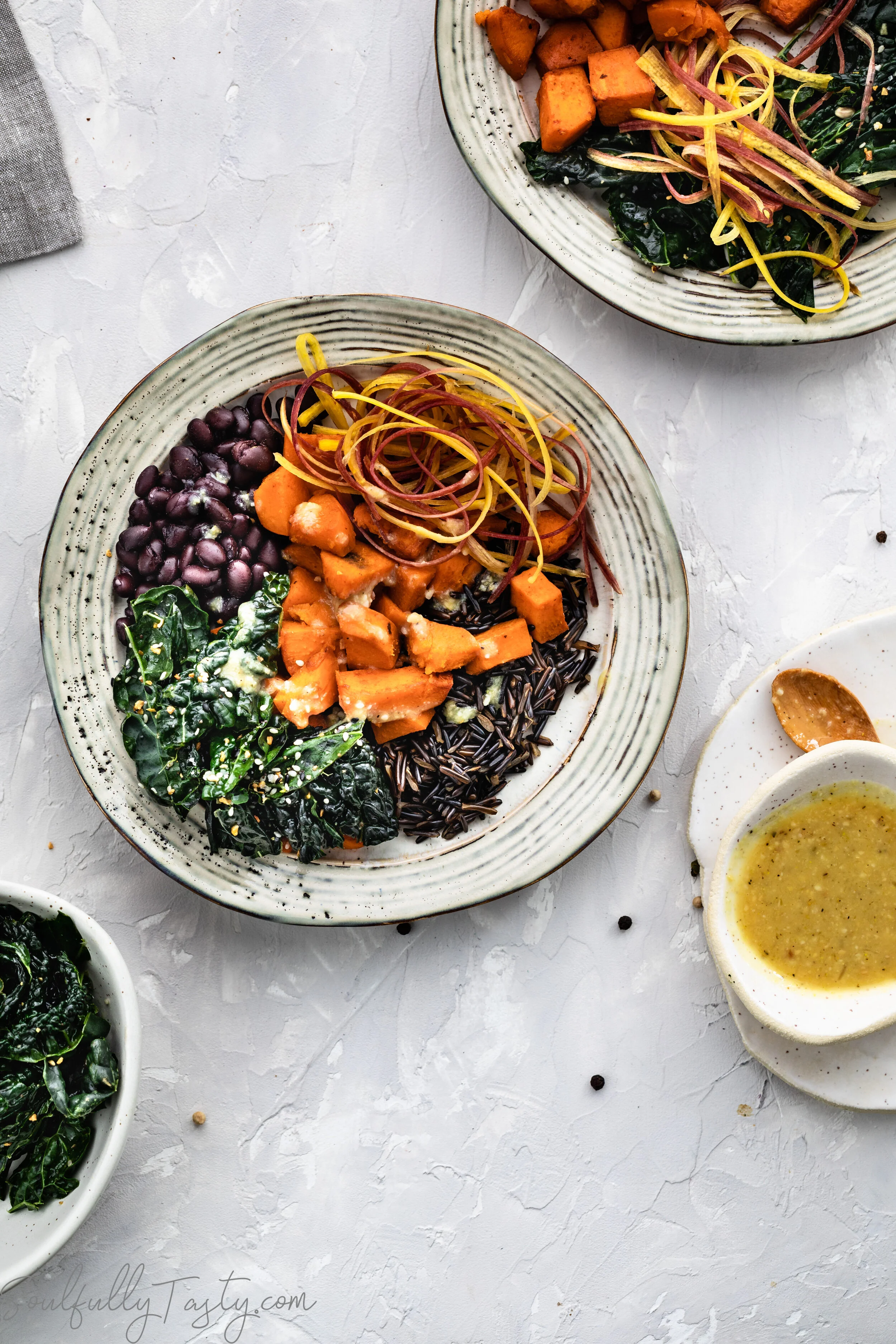 Spicy Power Bowl with Miso-Lemon Dressing 