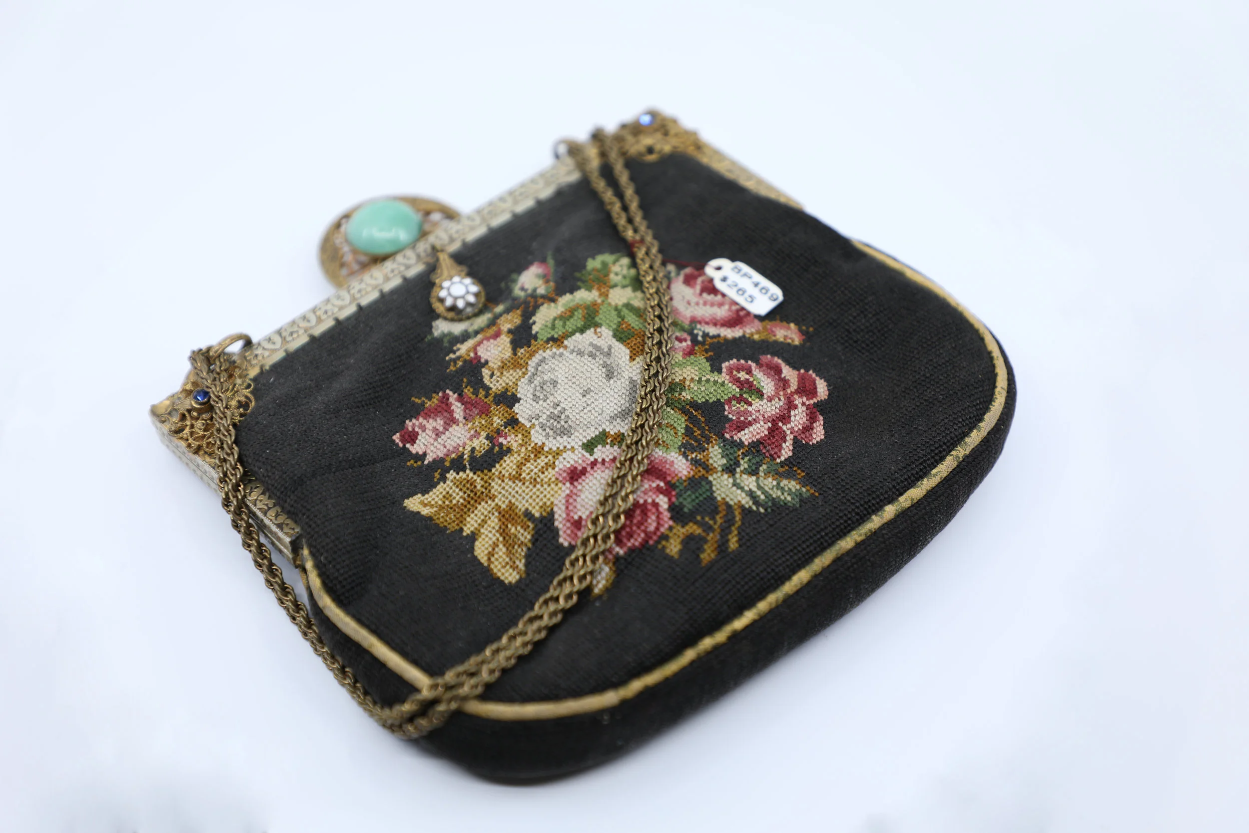 Jeweled Top Tapestry Purse (American, c. 1910-20)