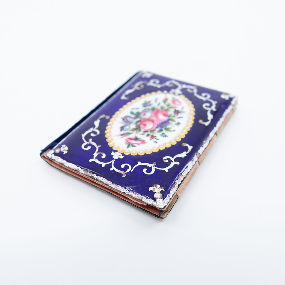 Enamel Notepad Purse with Pencil