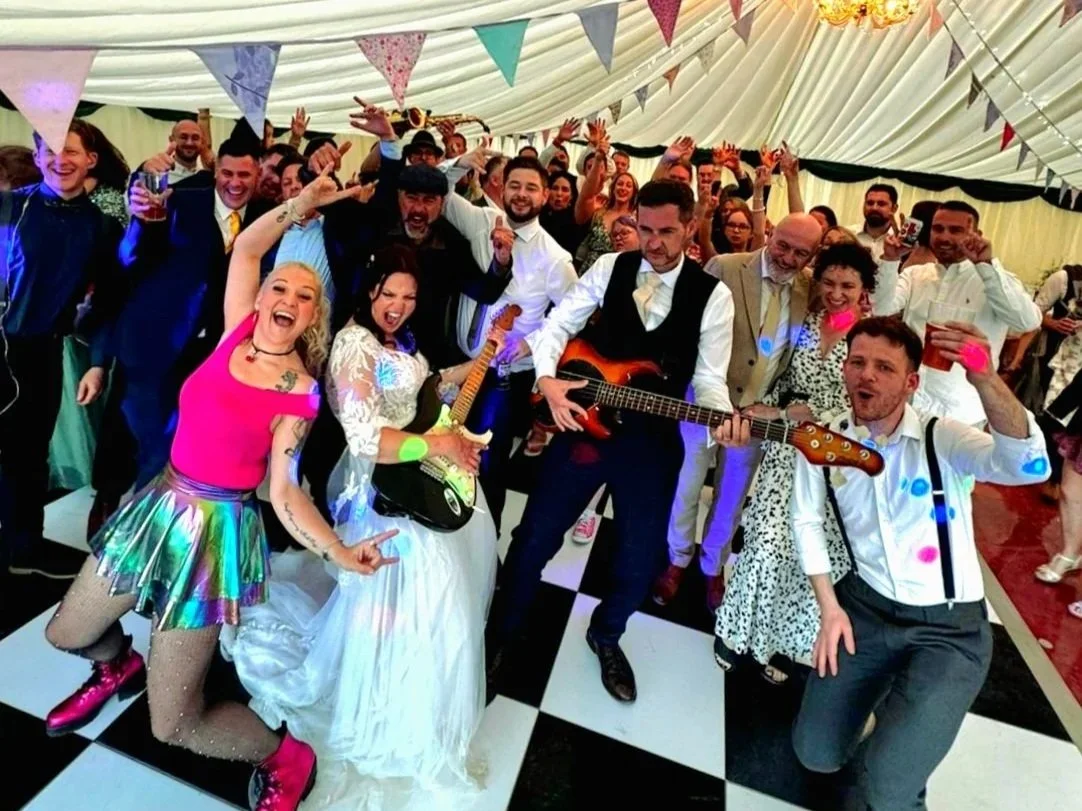 Things getting out of hand after a first dance at The Coppermines Lake District Wedding Barn