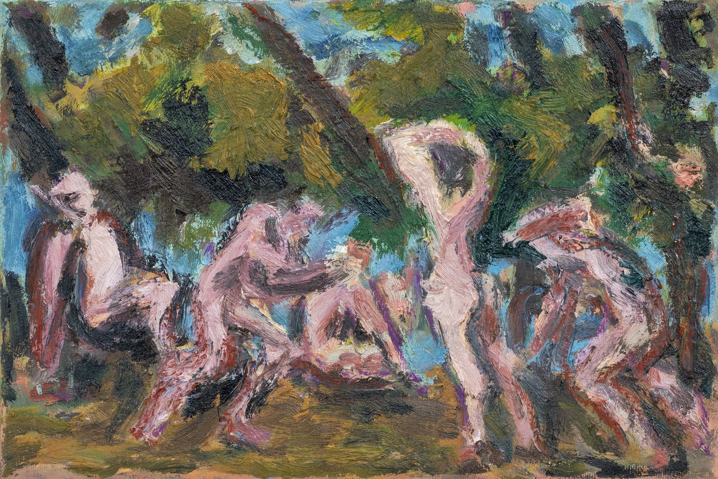 Bathers Painting (after Cézanne), 2020