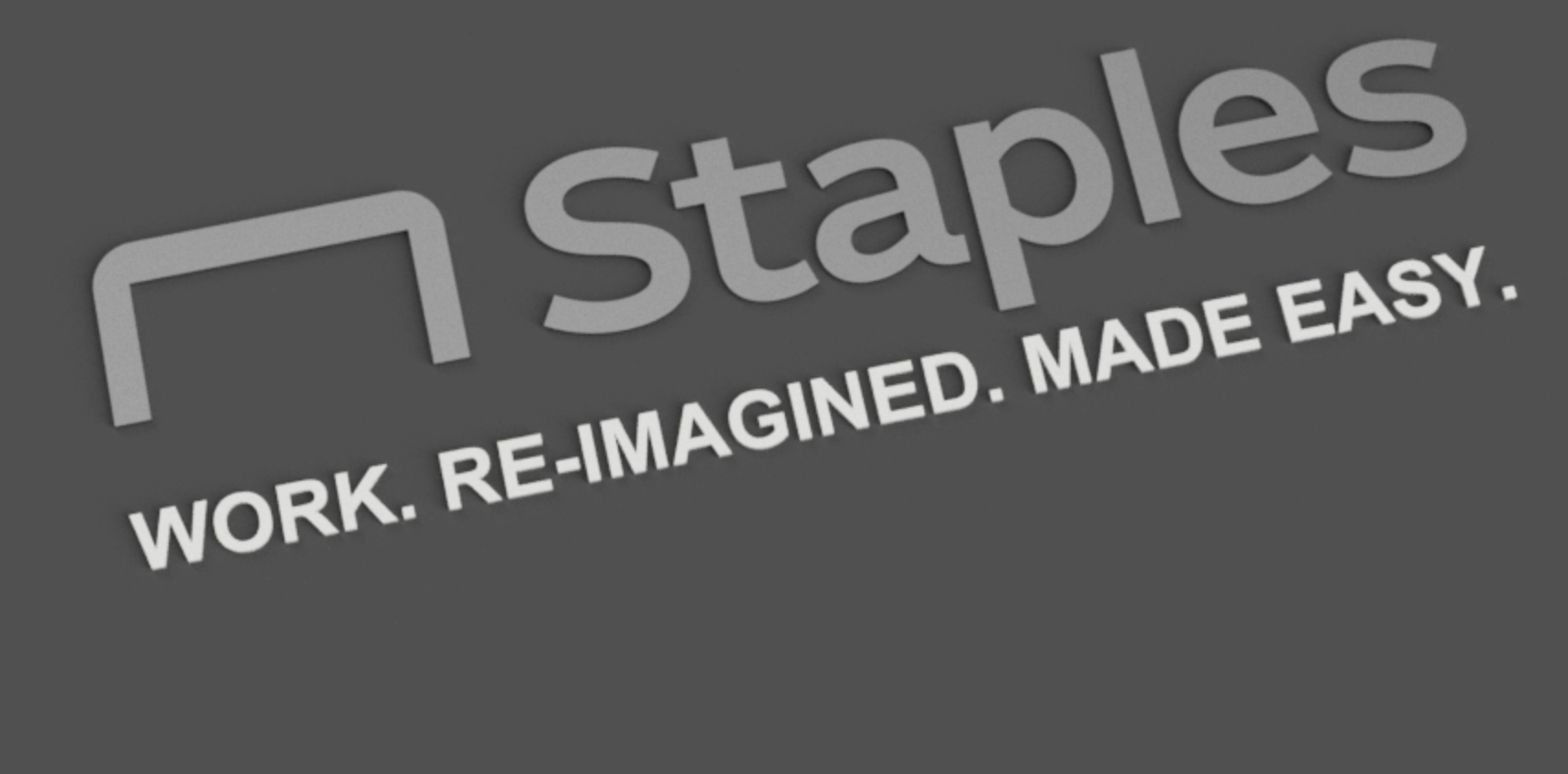 Acrylic Sign: Staples "TEXT ONLY"