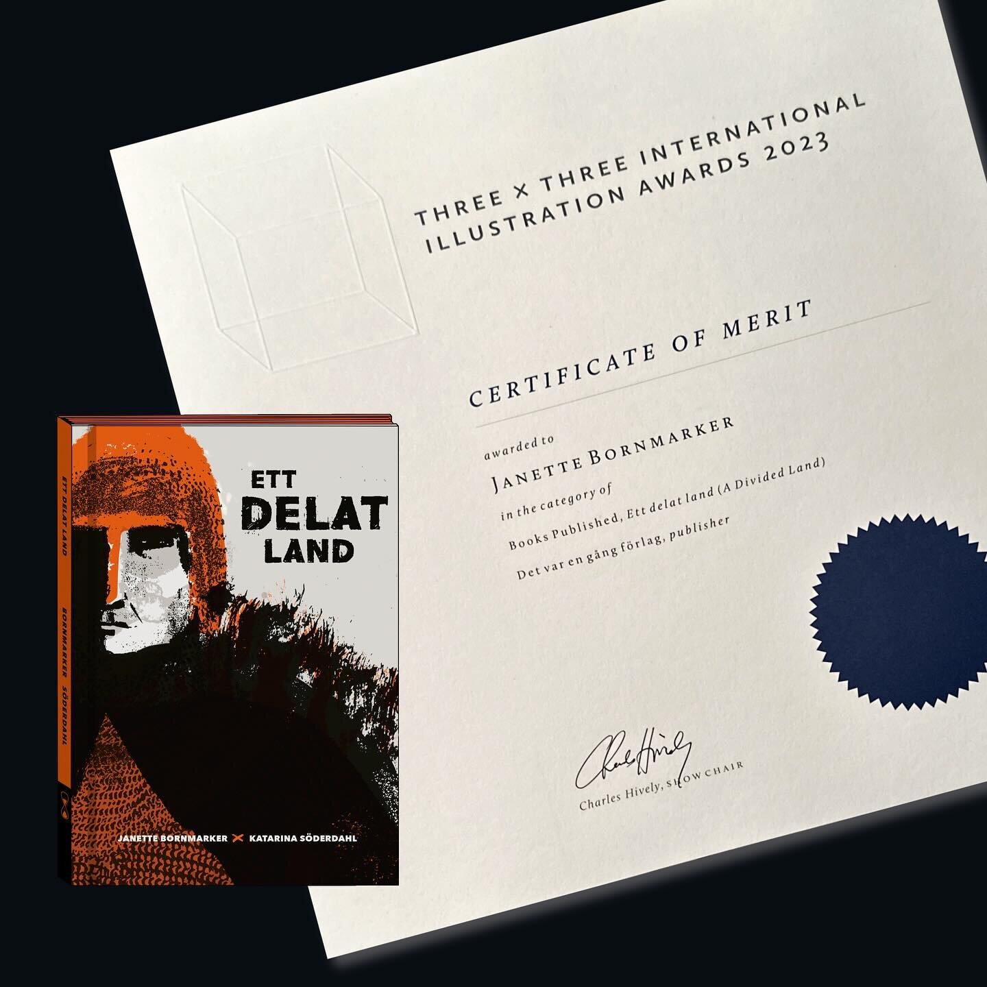 Not long ago my illustrations, from the book &ldquo;Ett delat land&rdquo; (eng. A divided land), was merited awarded in the 3x3 annual illustration show. 
Today a nice mail arrived... An actual diploma, it&rsquo;ll truly look good in my atelier. 

Th