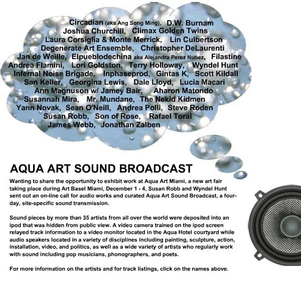 AQUA SOUND BROADCAST at the Aqua Art Miami
