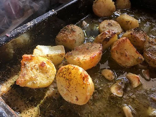 λεμονάτες πατάτες - Lemon Roast Potatoes