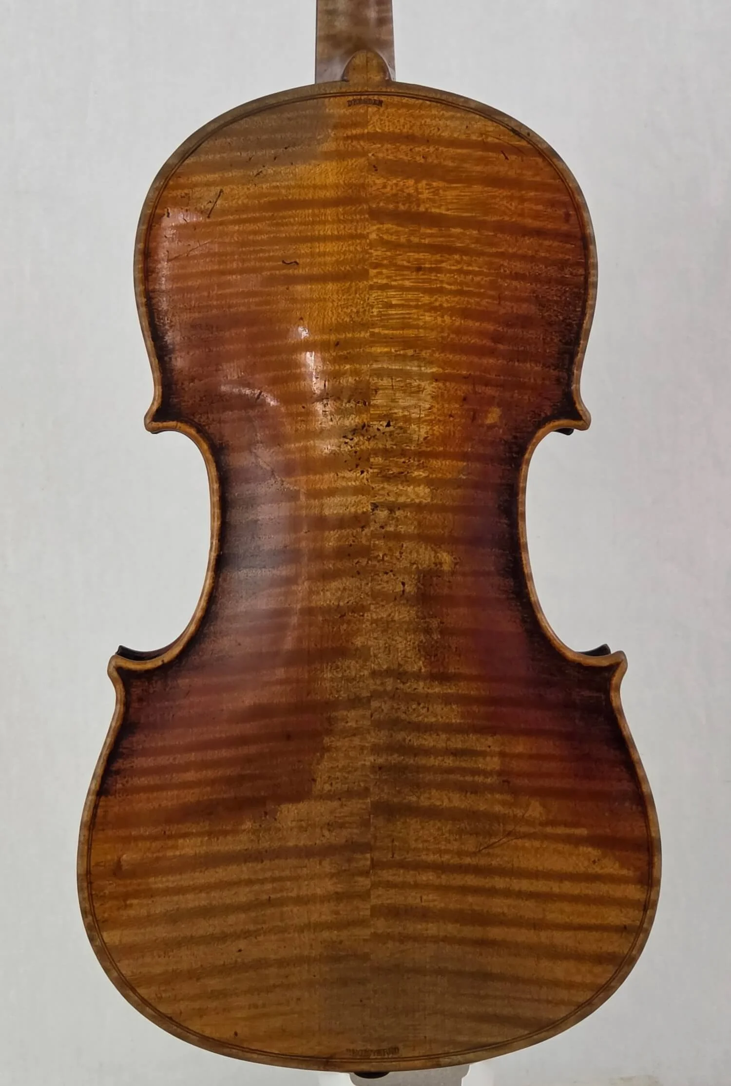 German violin Violin made by Louis Lowendall in Dresden in 1883.