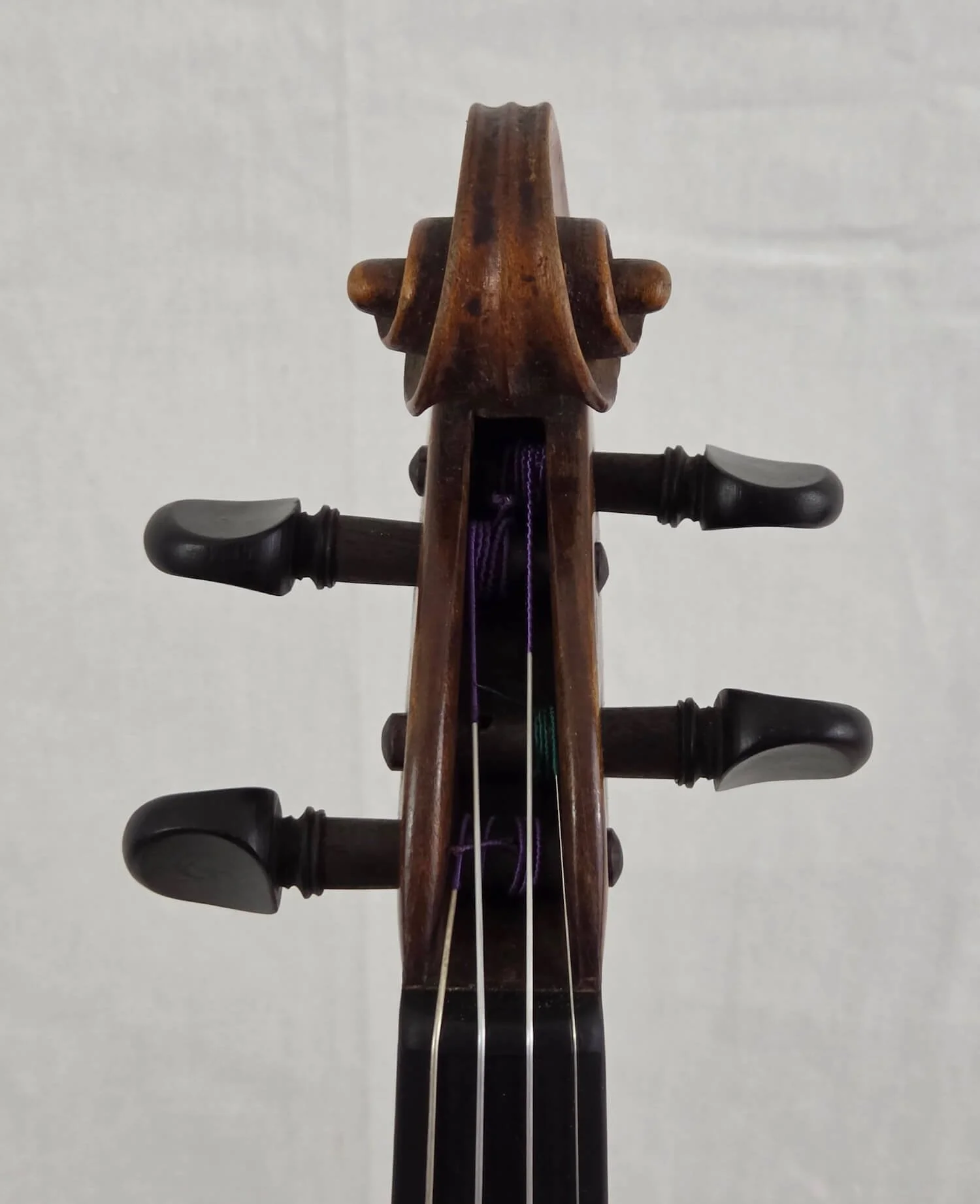 Pegs of violin made by Sachsen in 19th century Germany. 