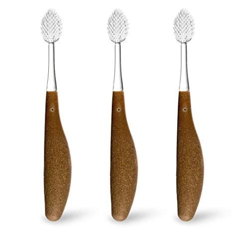 Radius toothbrush is made of recycled content and completely compostable.