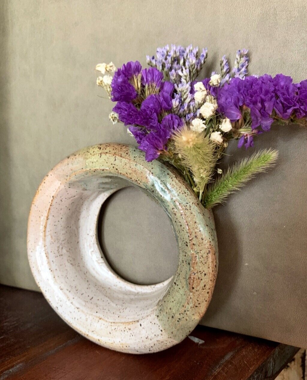 Donut vase wall hanging, SOLD.