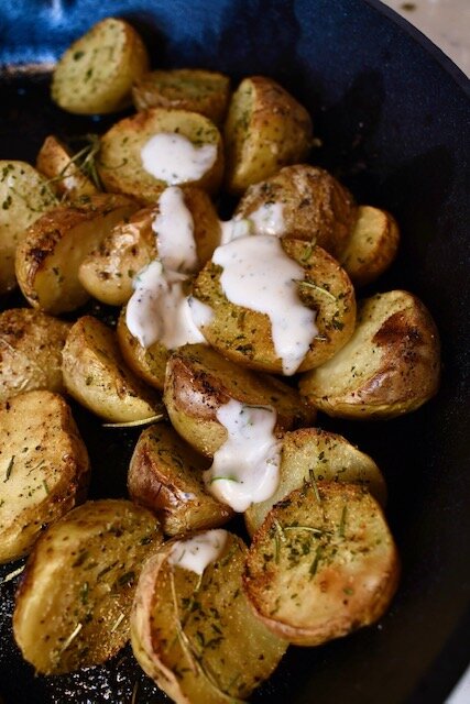Click here to check out lemon herb potatoes with the dill sauce.