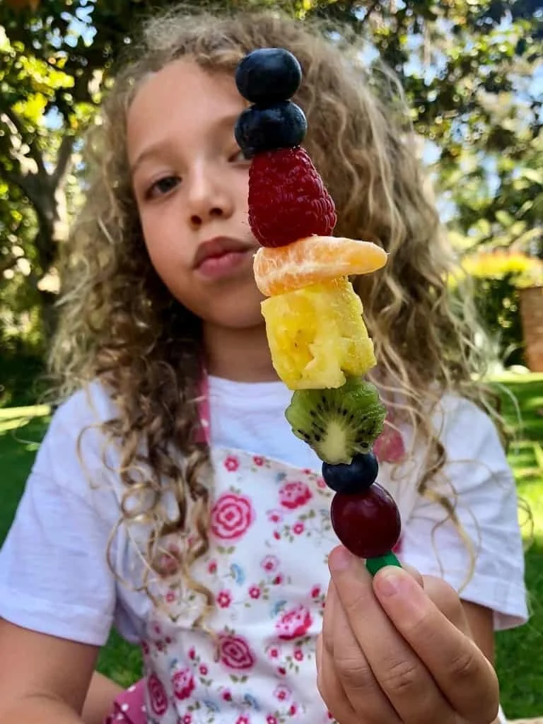 Rainbow Fruit Kebabs