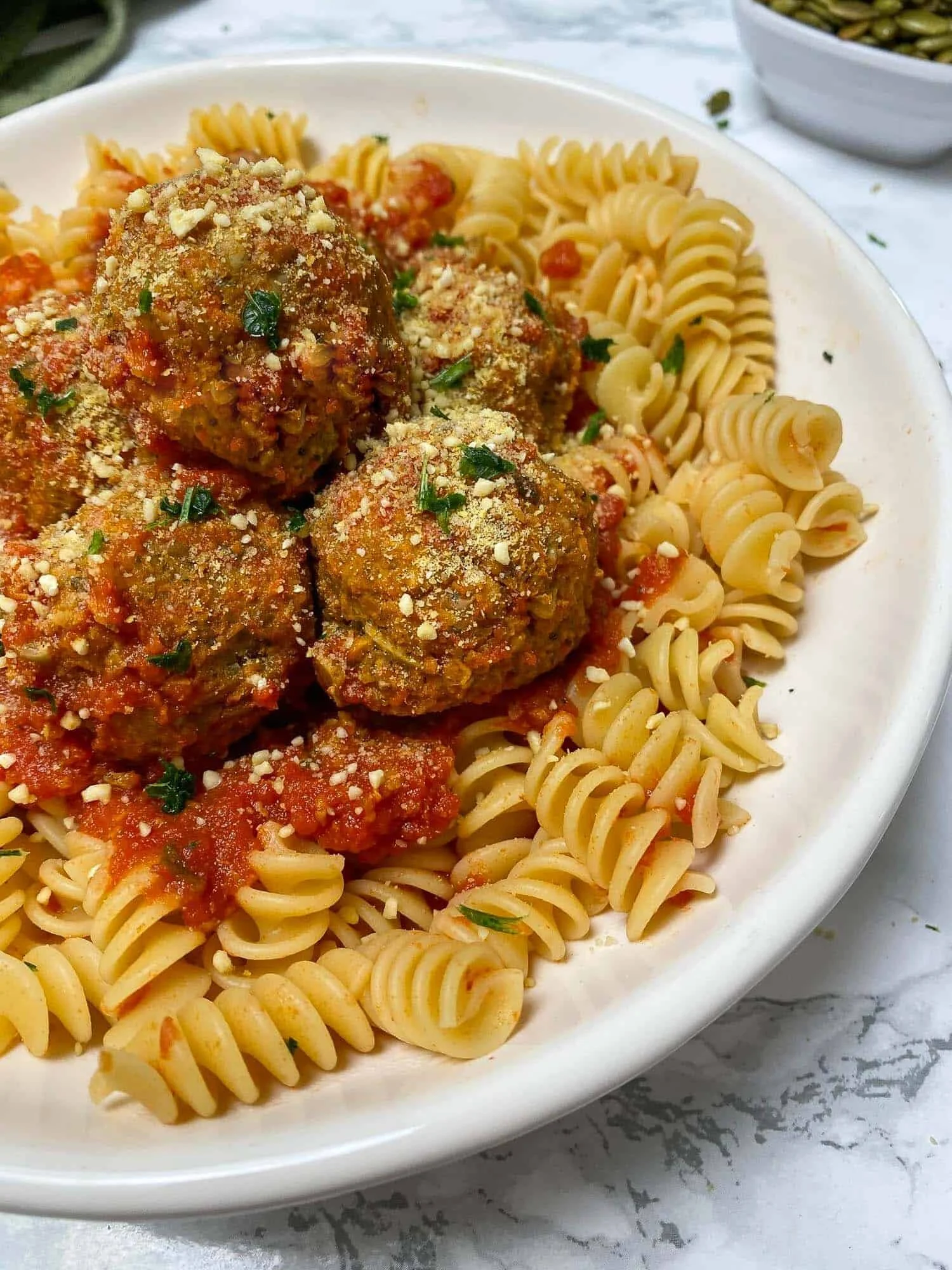 Vegan Spaghetti and Meatballs