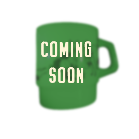 COMING SOON - Milk Glass Diner Mug in GREEN + FREE COFFEE