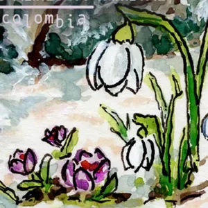 zoom of watercolor artwork by Penelope Benavidez
