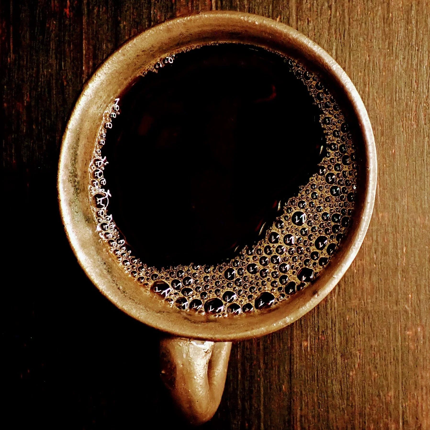 Brewed Guatemala coffee in elegant mug in soft light
