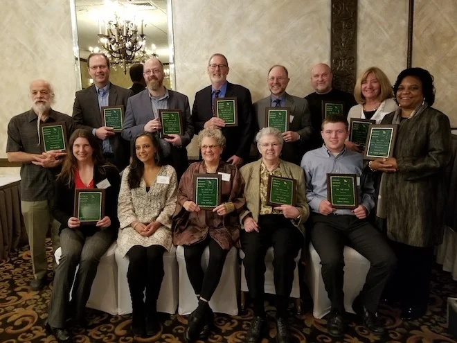 Group photo of award recipients, April 2019