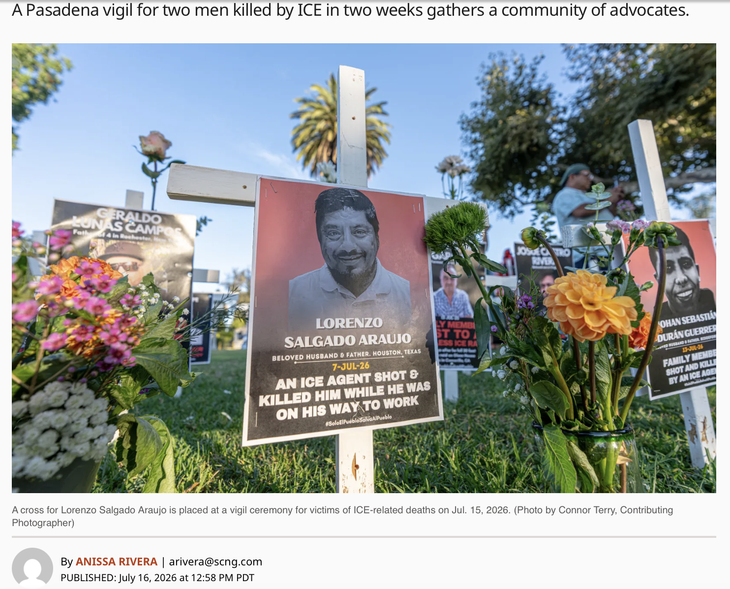 IRC in the news: Pasadena vigil shines renewed light on deaths of immigrants amid ICE campaign