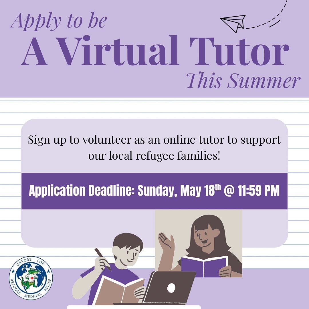 Hi GRMR! We are happy to announce that virtual tutoring will be continuing through Summer 2025.

Virtual tutoring, being one of our major service projects throughout the year, serves over 100 refugee students weekly. From Math, English, Science, and 