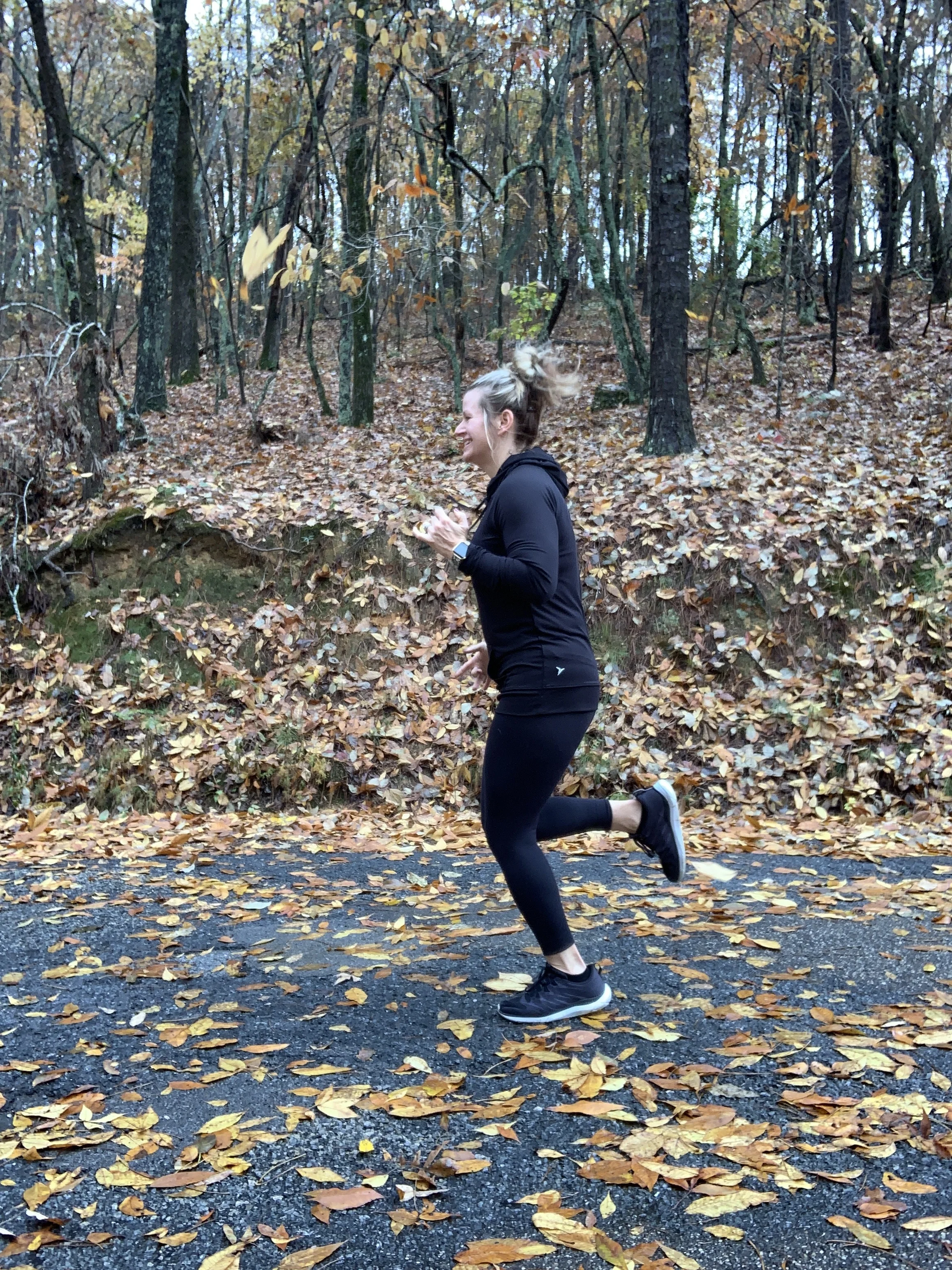 Running back to goal.