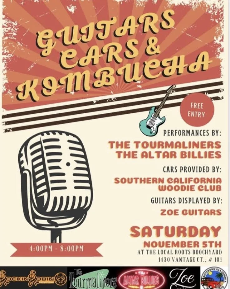 Guitars, Cars and Kombucha Featuring The Tourmaliners with The Altar Billies