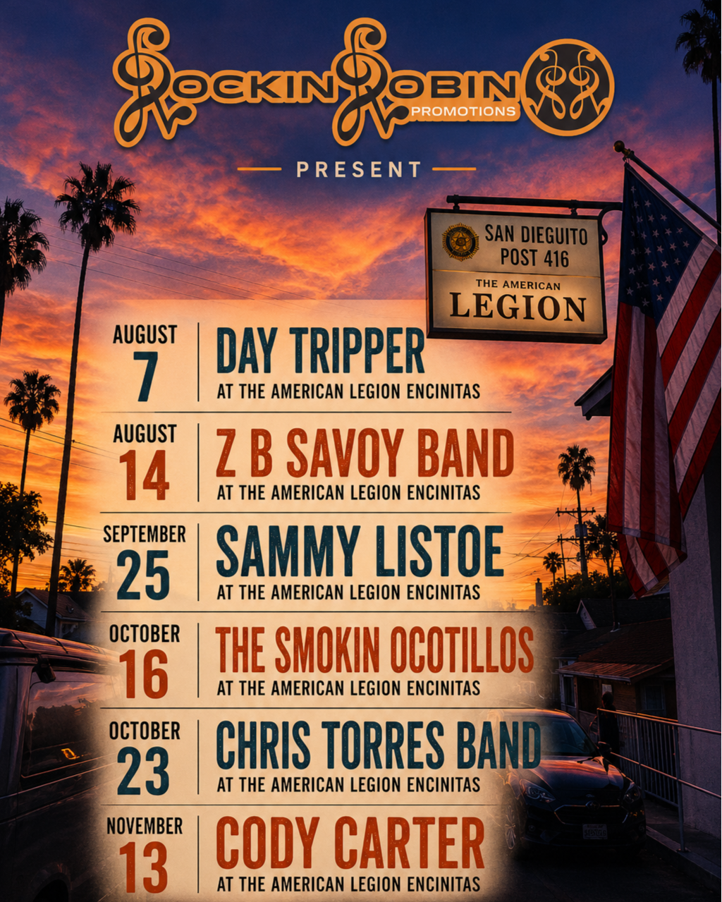 Rockin Robin Present Live Music…All Summer Long!!!