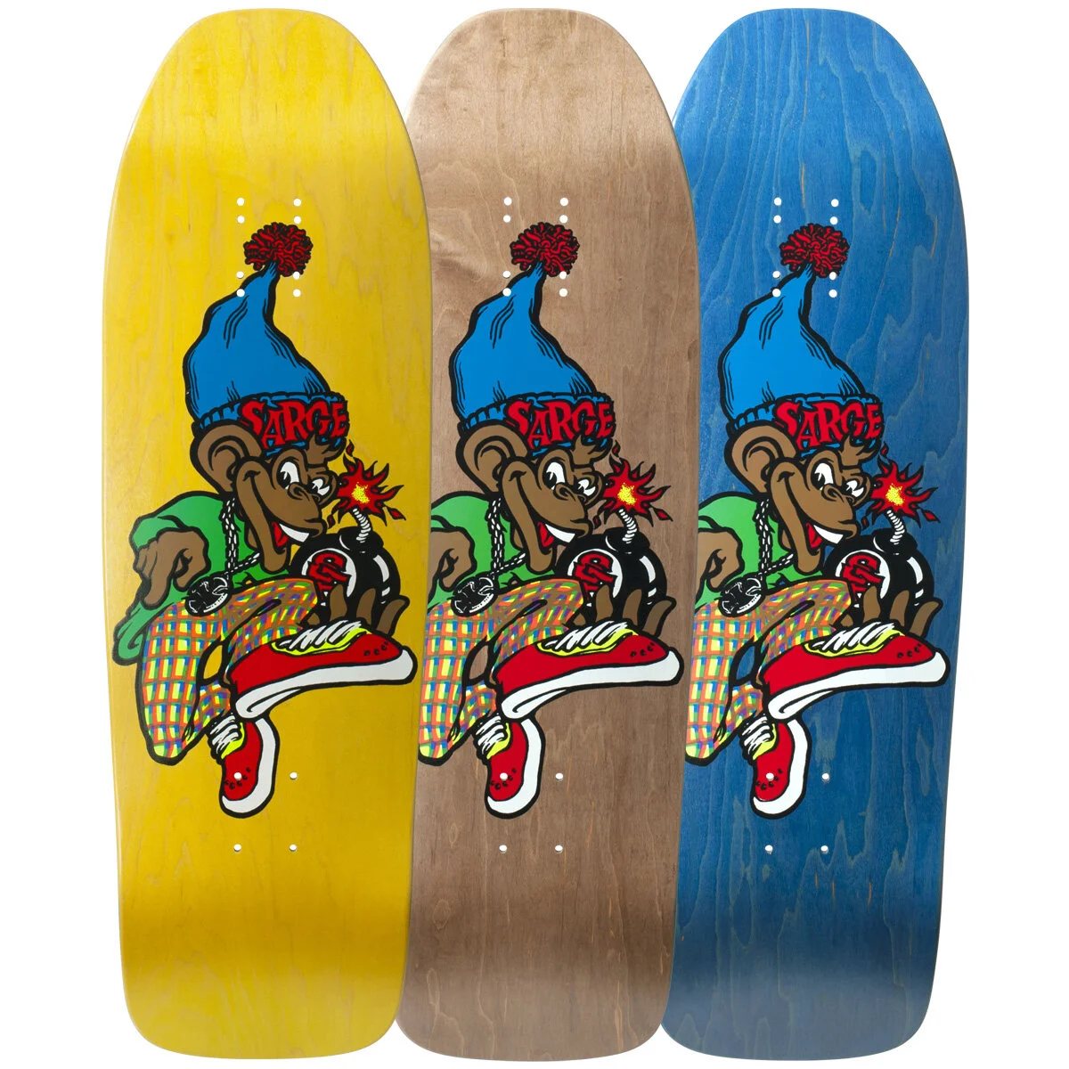 New_Deal_Skateboards_Danny_Sargent_Monkey_bomber_screen_printed_deck.jpg