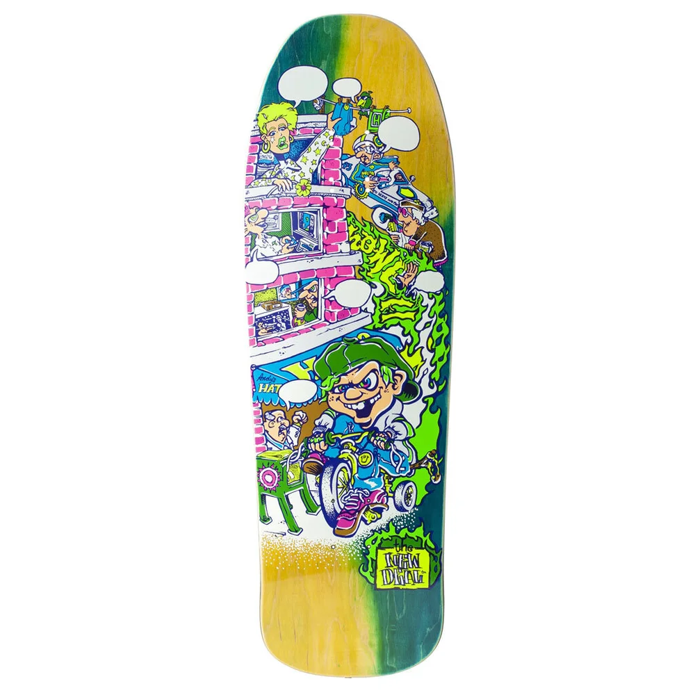 New Deal Skateboards Autocollant pour skateboard Jaune soleil 10 cm x 8,5 cm