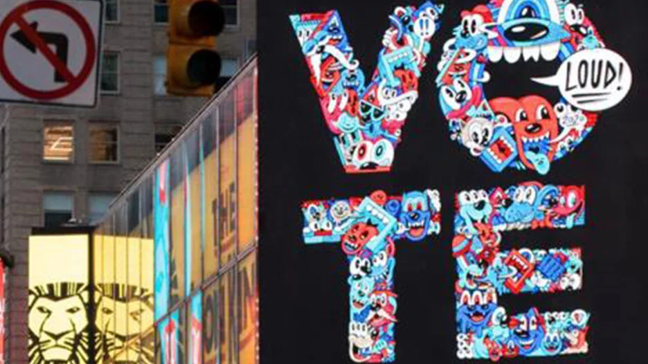 Greg Mike and Buff Monster light up Times Square