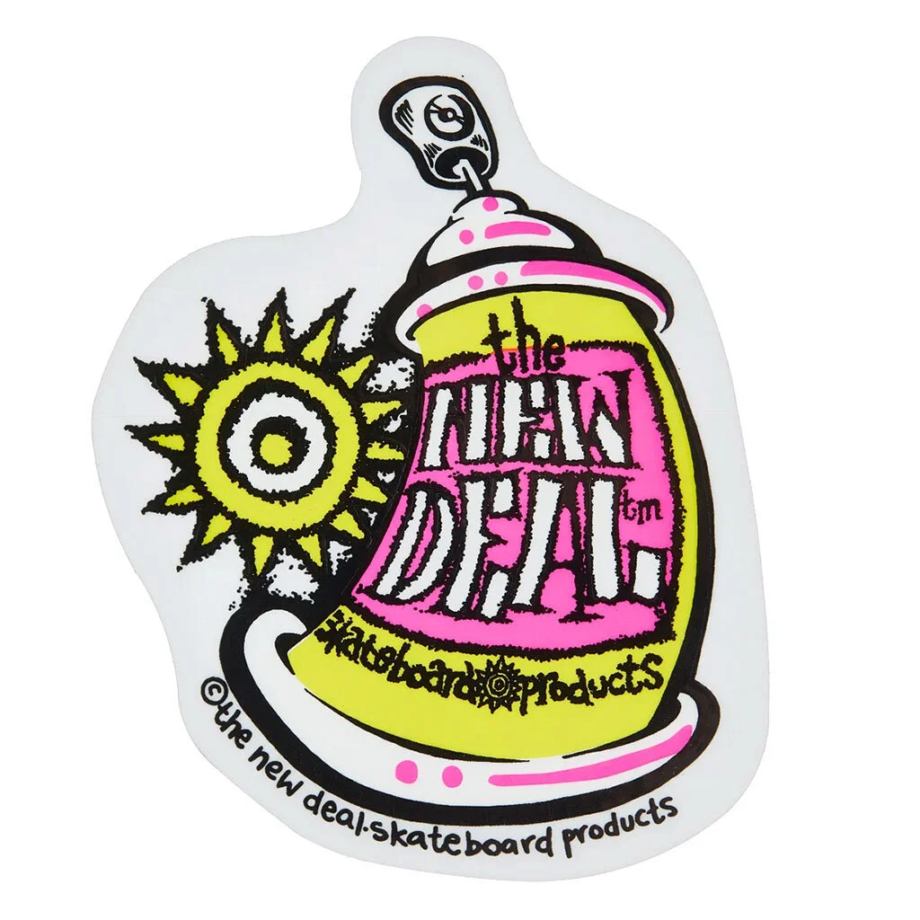 Spray Can Yellow/Pink Sticker