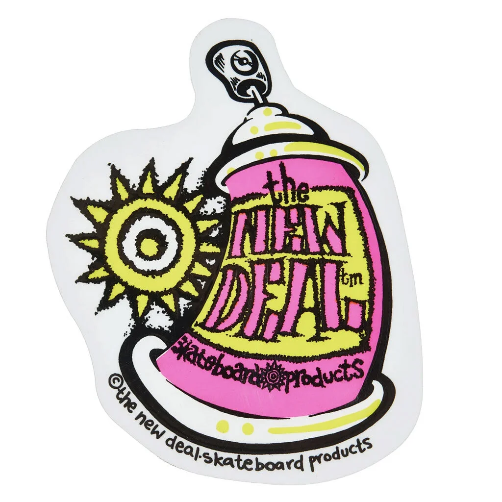 Spray Can Pink/Yellow Sticker