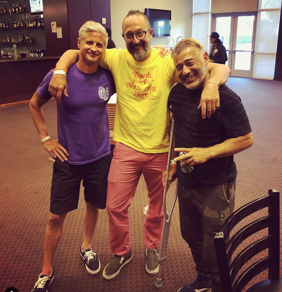 A much needed catch up with Stevie and my old Santa Cruz am teammate Jeff Kendall backstage at the Street League Contest in Los Angeles.
