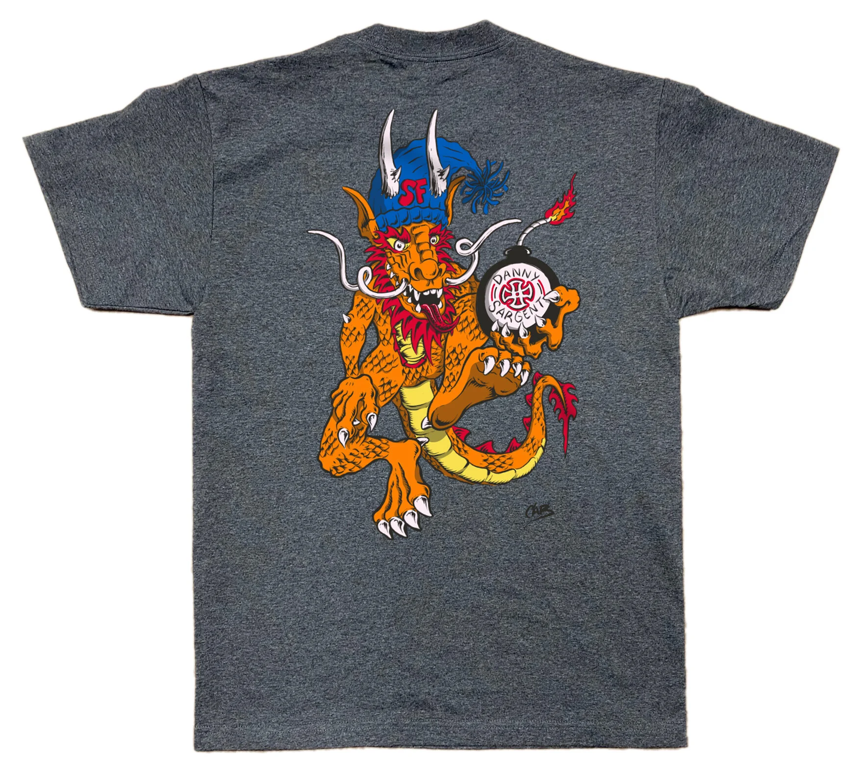 CAB DRAGON Tee-charcoal_back.jpg