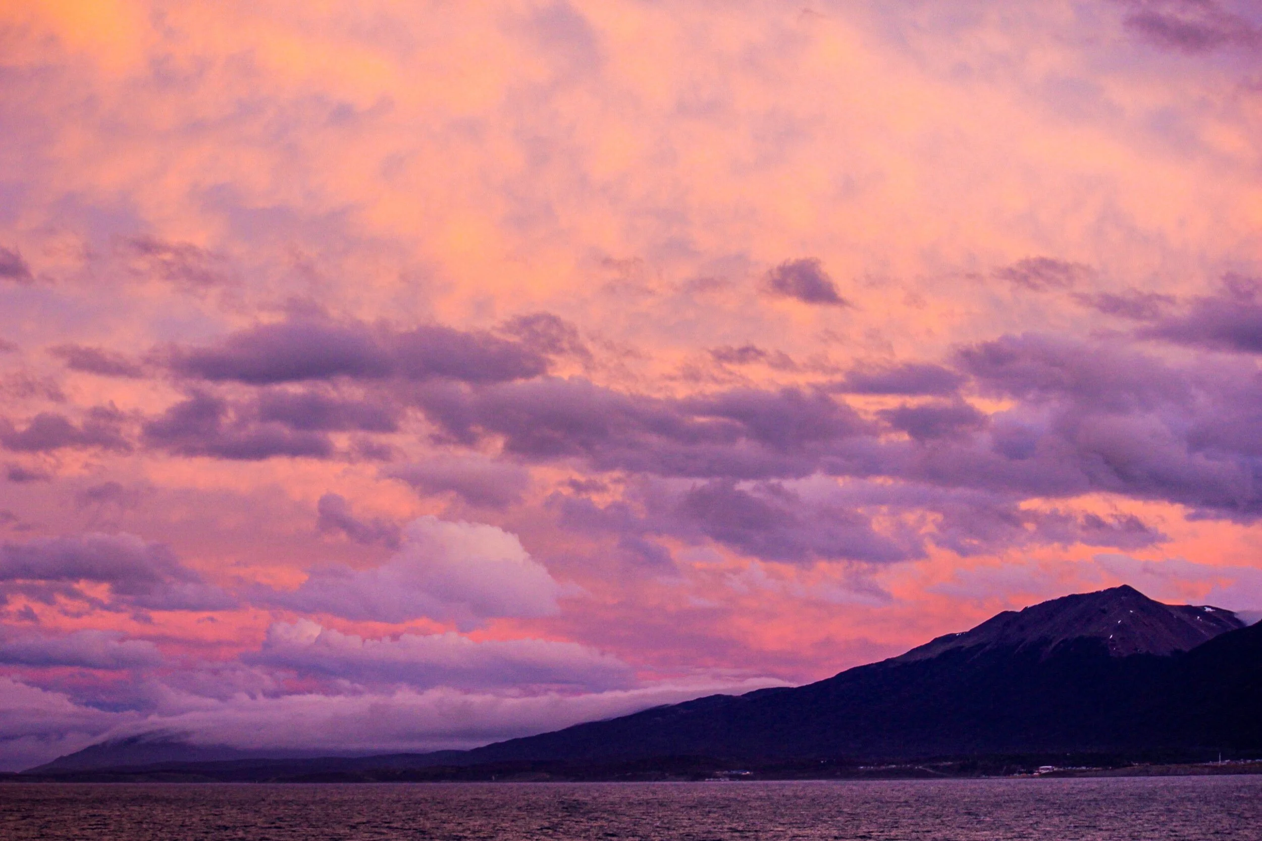 A most beautiful sunset in the Beagle Channel, March 2019