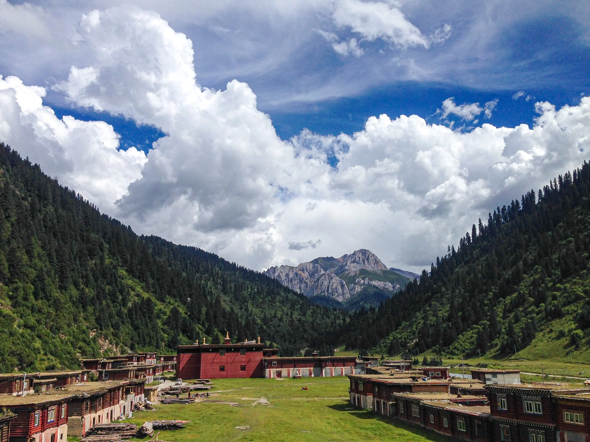 A friend’s monastery near Dege Tibet, where perspective abounds