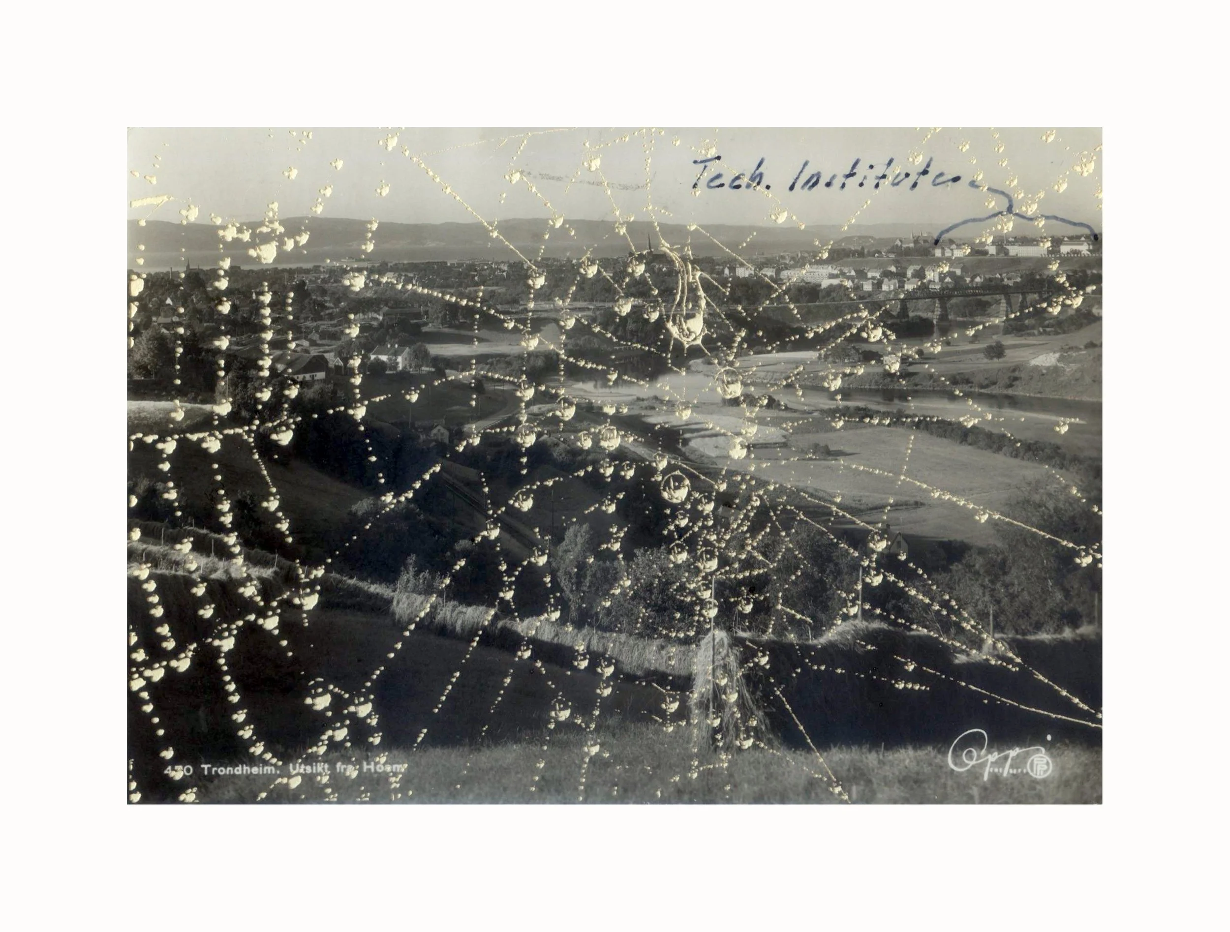 Ajit Chauhan.
Acrostic, 2023.
Erased photograph
Framed 14 x 17 in