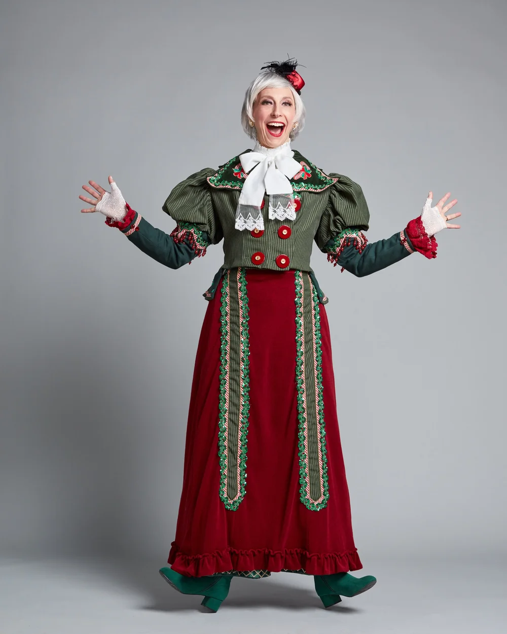 green emerald velvet dress Womens Mrs. Claus Traditional Dress — Costume Super Center