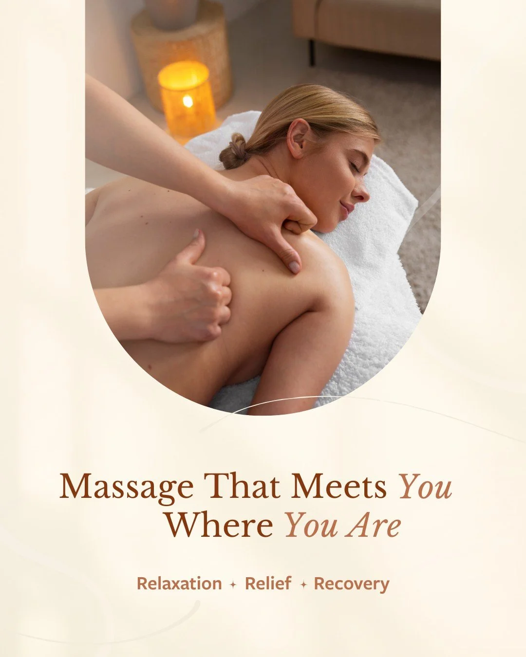 Massage isn&rsquo;t one-size-fits-all, and neither are our sessions.

At Massage Studio KC, every massage is tailored to what your body needs that day. Whether you&rsquo;re coming in to decompress, work through tension, or support recovery, your ther