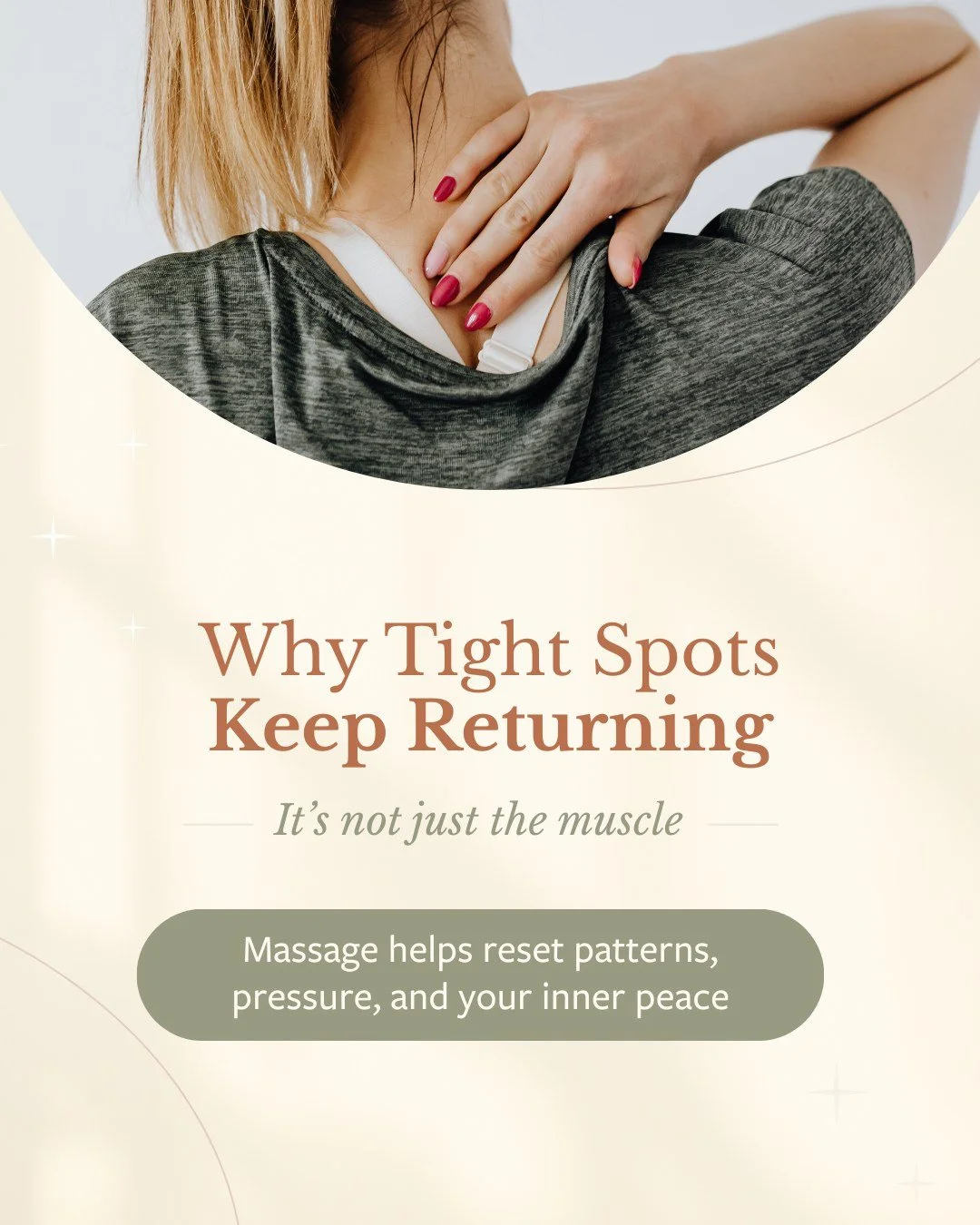 Ever notice how the same spots keep getting tight &mdash; no matter how much you stretch or rest?

That&rsquo;s because tension is more than sore muscles: it comes from movement patterns, posture, and how your body adapts to daily life. Long hours si