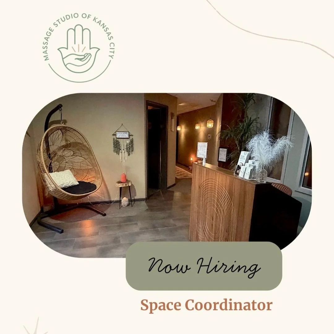 Massage Studio of Kansas City is hiring Spa Coordinators to join our team. We&rsquo;re looking for dependable individuals who enjoy creating a welcoming atmosphere for clients, have strong attention to detail, stay organized, and take pride in mainta