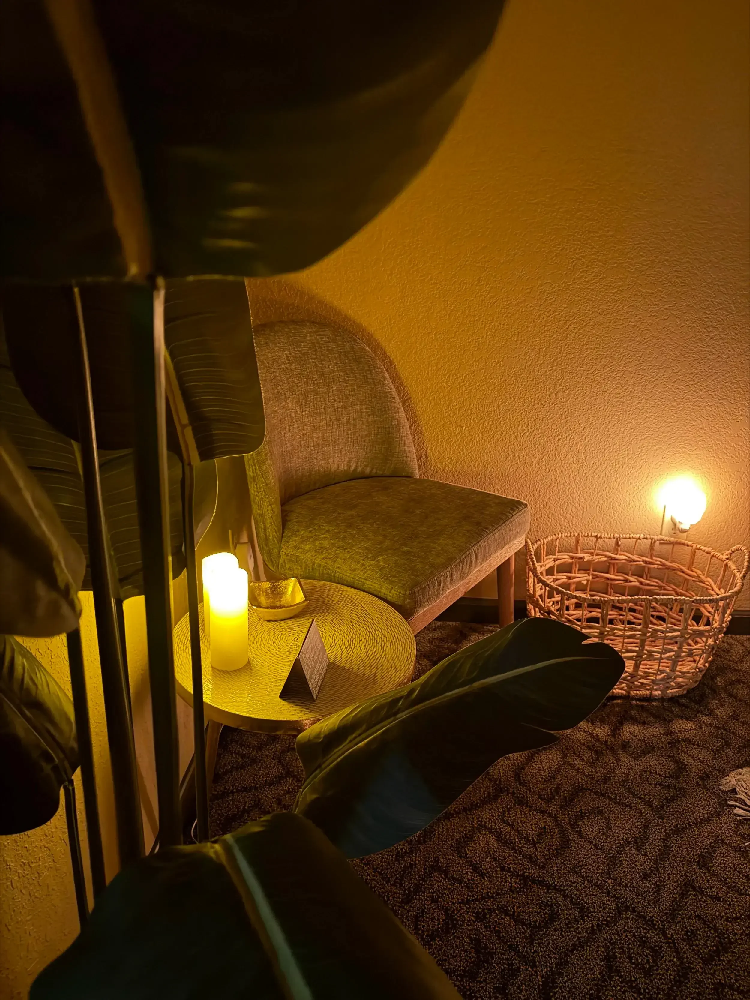 Chiar in the Kansas City Massage Studio waiting room