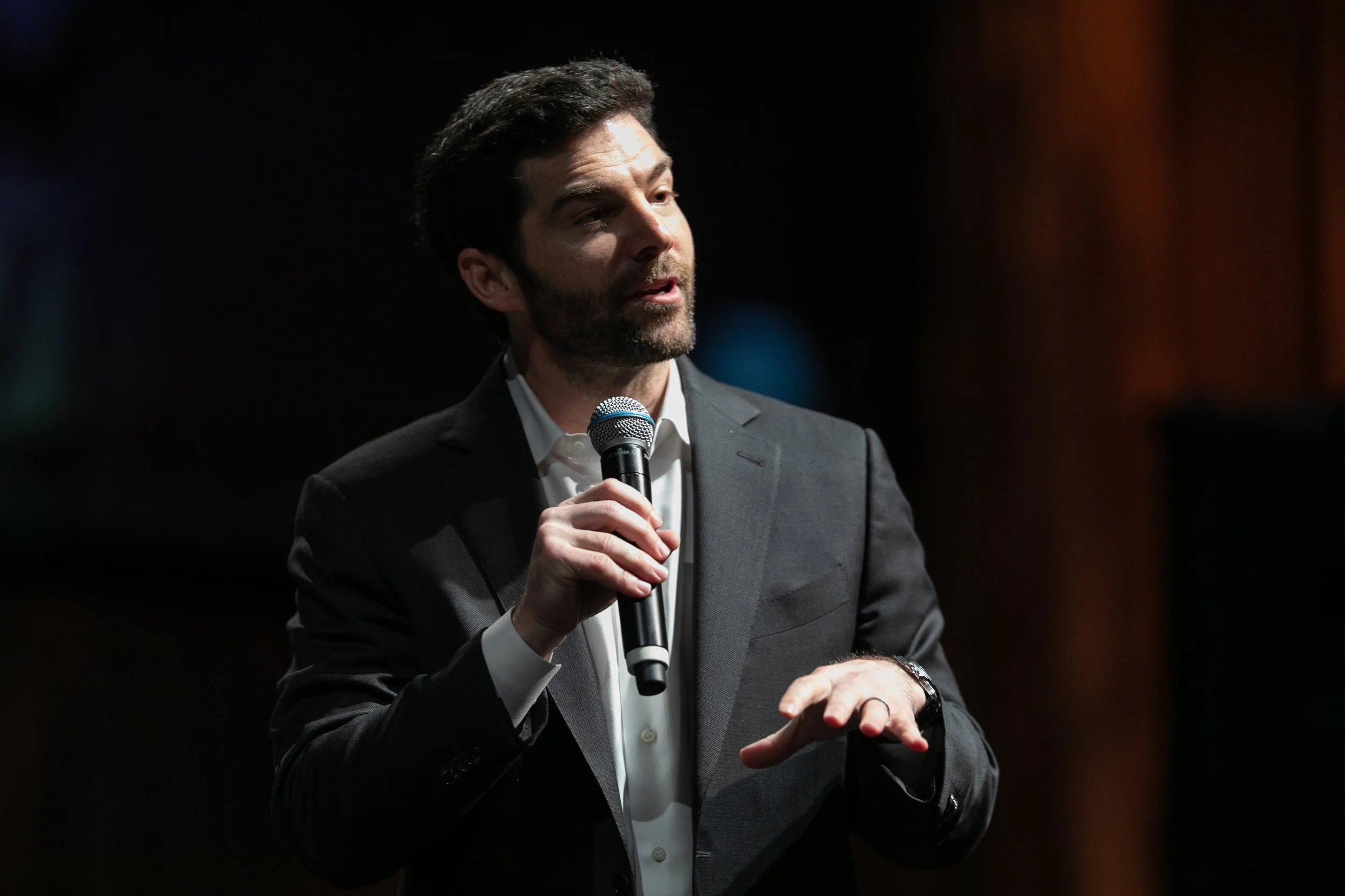 Ryan Roslansky, CEO of LinkedIn, at a fund raising gala in Palo Alto