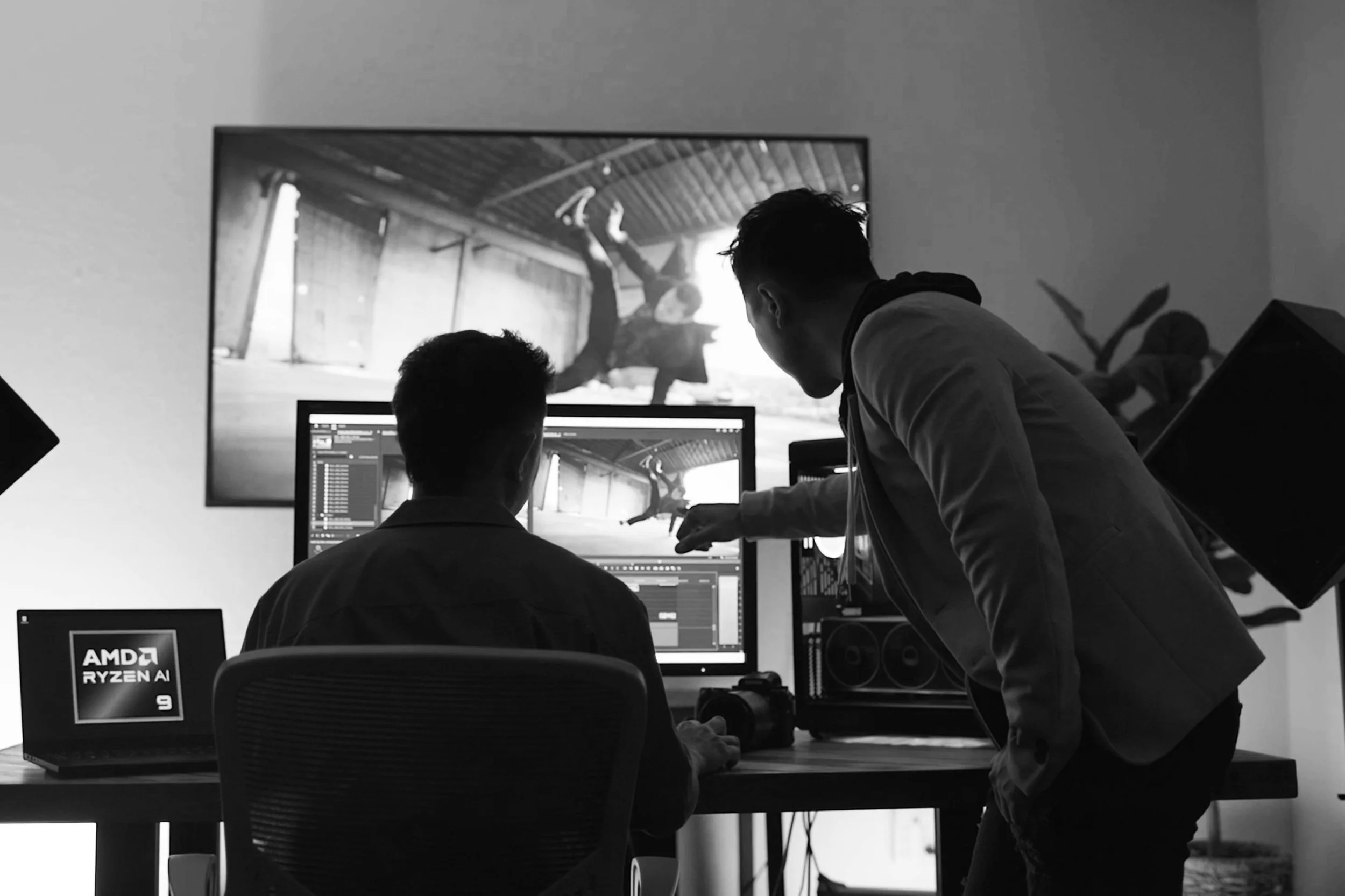 Who We Are - a behind the scenes snap shot of a video production for AMD Ryzen AI and Adobe Max