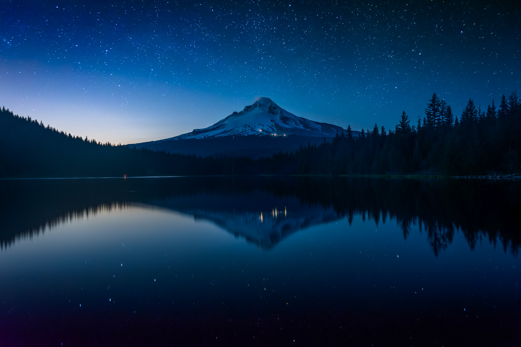 Trillium Lake Reflecting Mount Hood