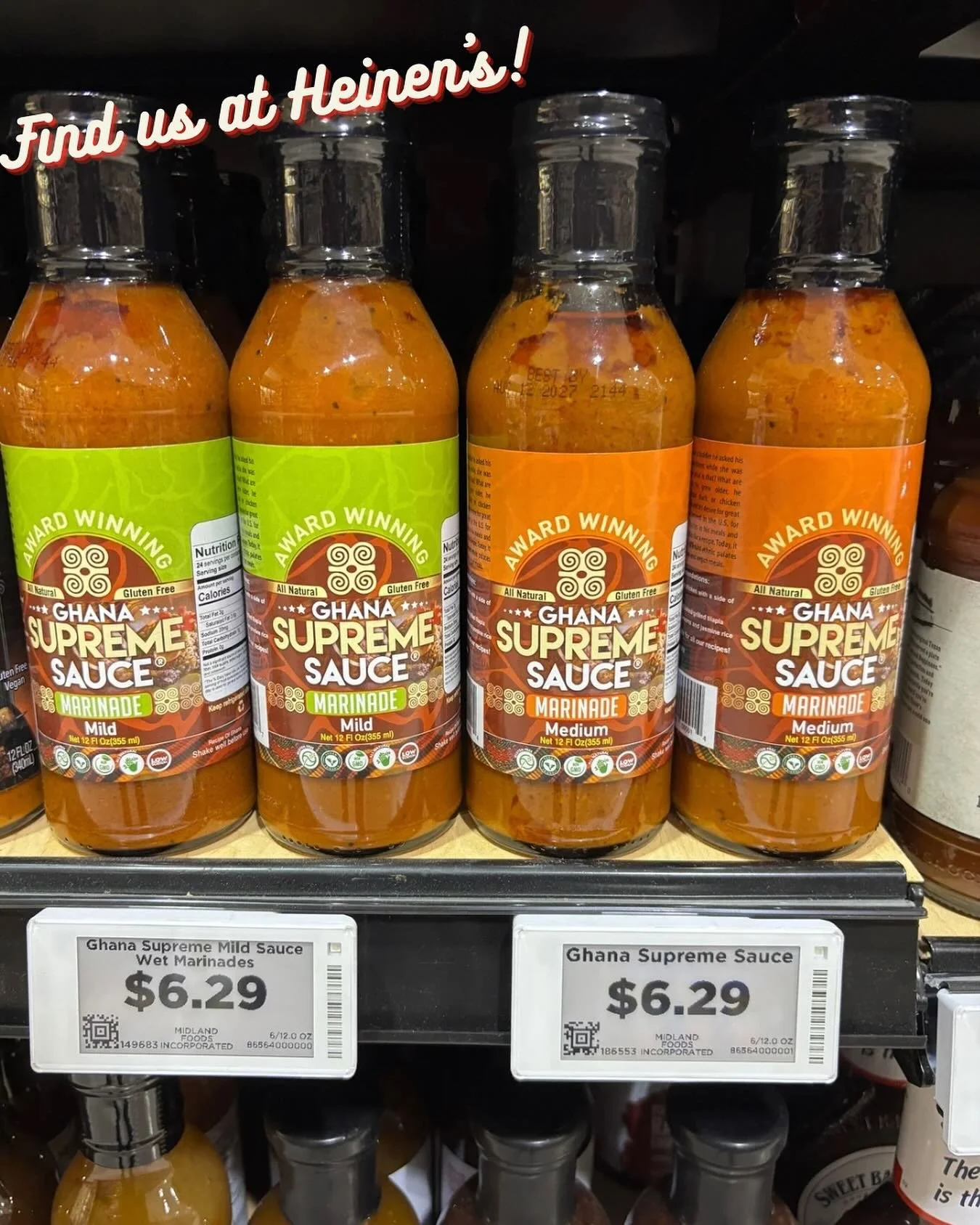 You can  find Ghana Supreme Sauce marinades at ALL @heinens locations across Northeast Ohio and Chicagoland! 🙌🇬🇭

From bold, authentic Ghanaian spices to rich, savory flavor &mdash; our marinades bring your meals to life. Whether you&rsquo;re gril