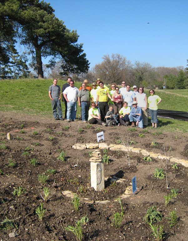  KCAI Brush Creek Community Rain Garden, Kansas City, MO :: 2006-present.  Group of volunteers who dug and planted the garden. The people in this image were the ones who remained at the end of a long day and were able to see the initial work complete
